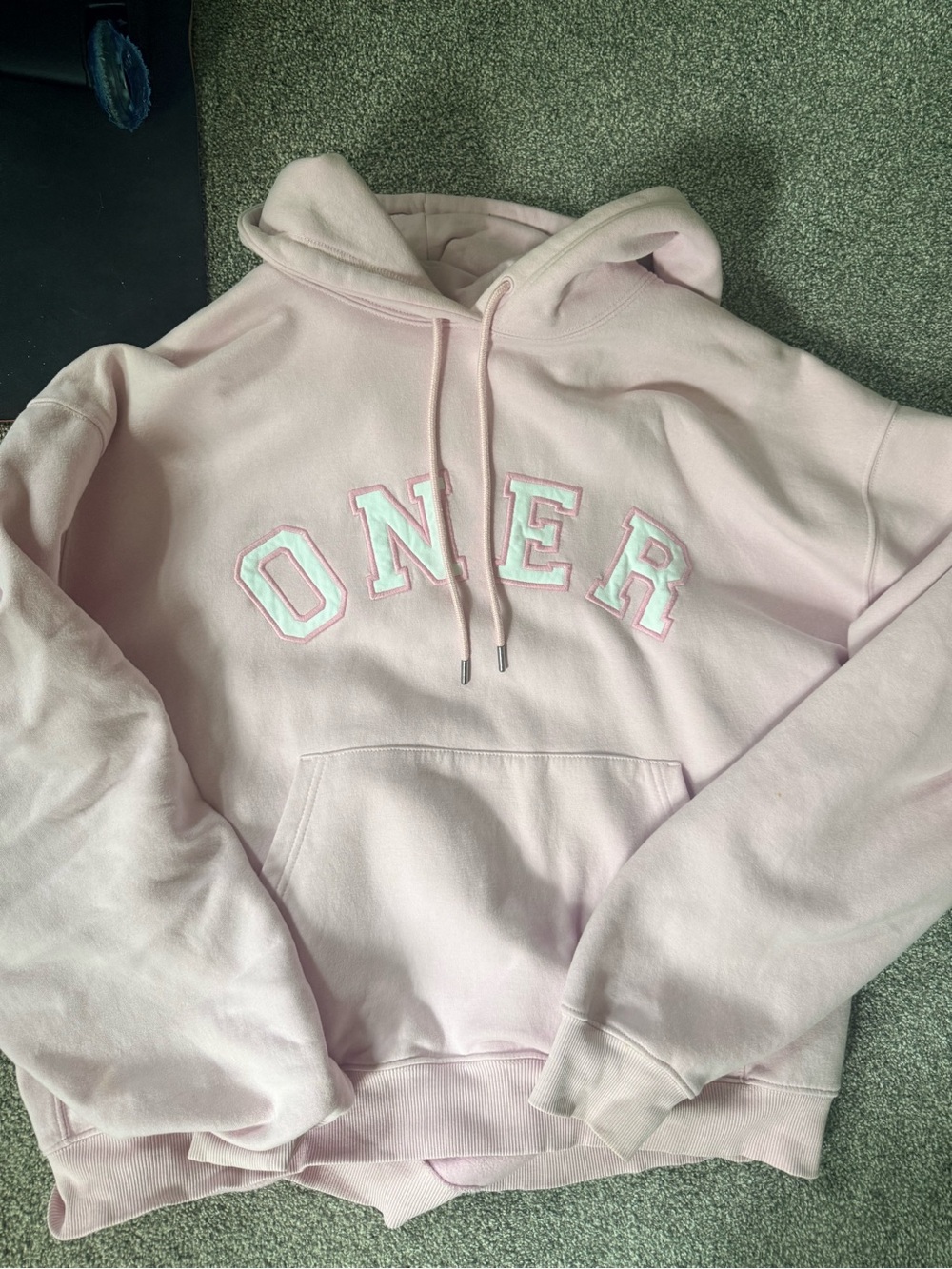 Foundations Oversized Oner Girlfriend Hoodie | Chalk Pink